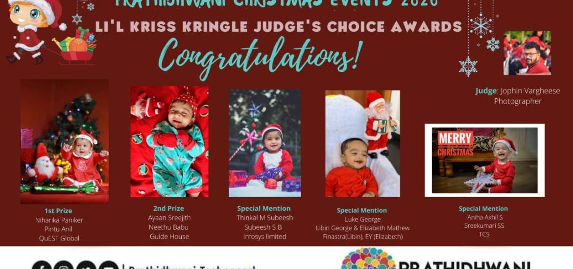 Congratulation Winners !!! -  Prathidhwani Li'l Kriss Kringle 2020 Jury Awards